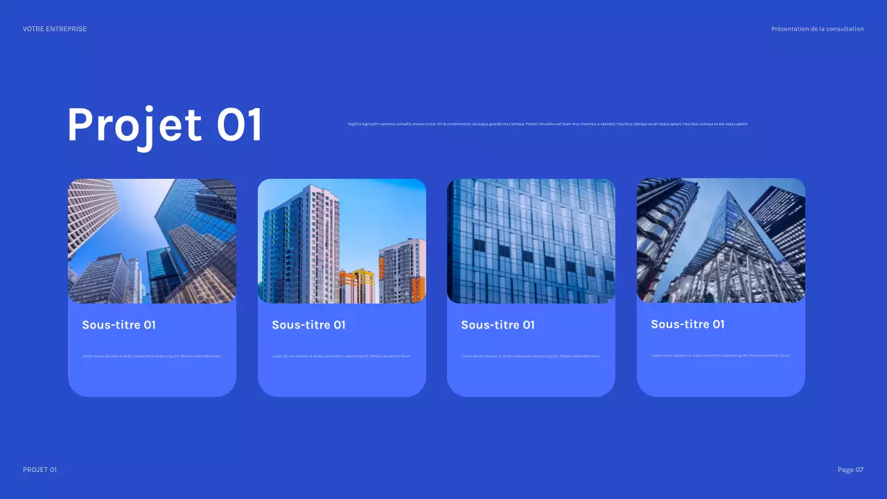 présentation informatique moderne bleue