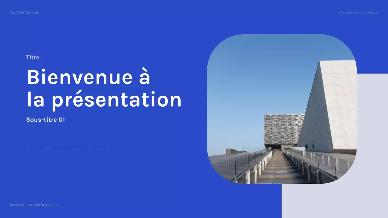 présentation informatique moderne bleue