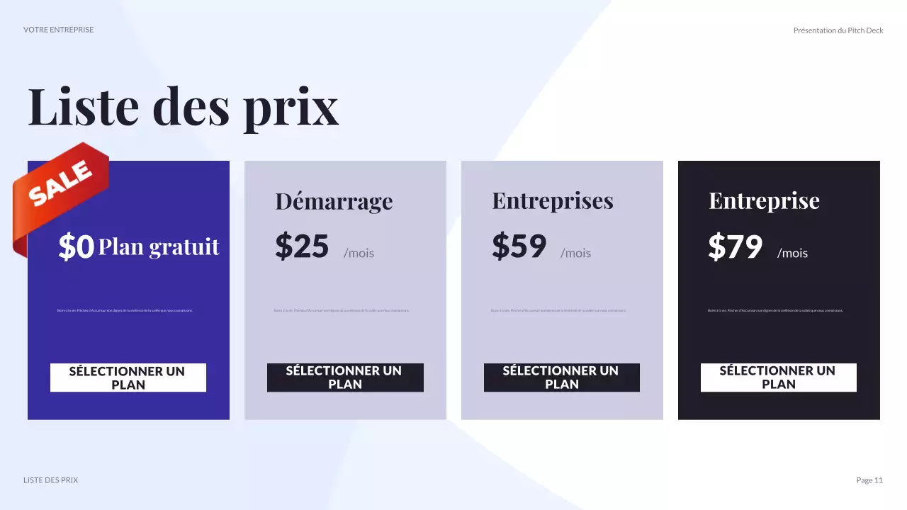 présentation commerciale moderne violette