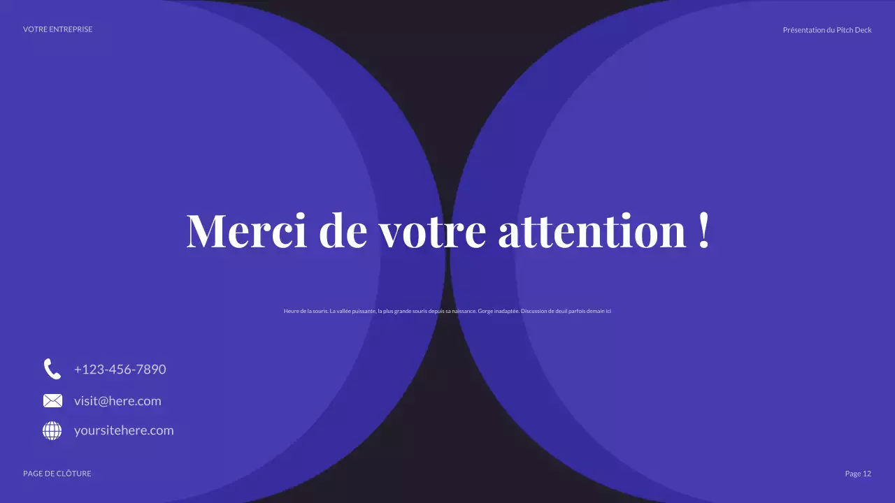 présentation commerciale moderne violette