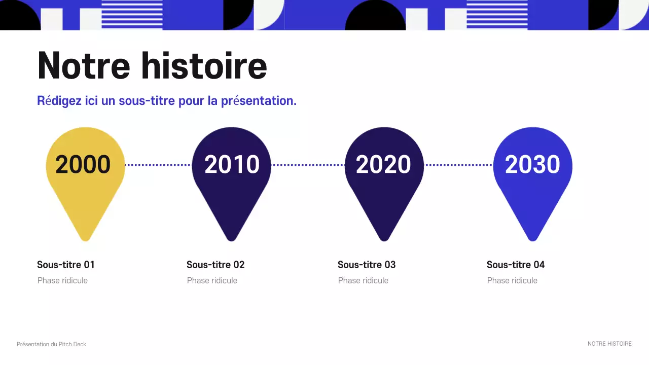 présentation commerciale moderne bleue