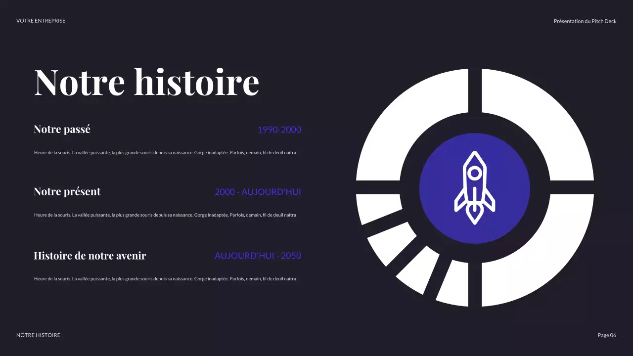 présentation commerciale moderne violette