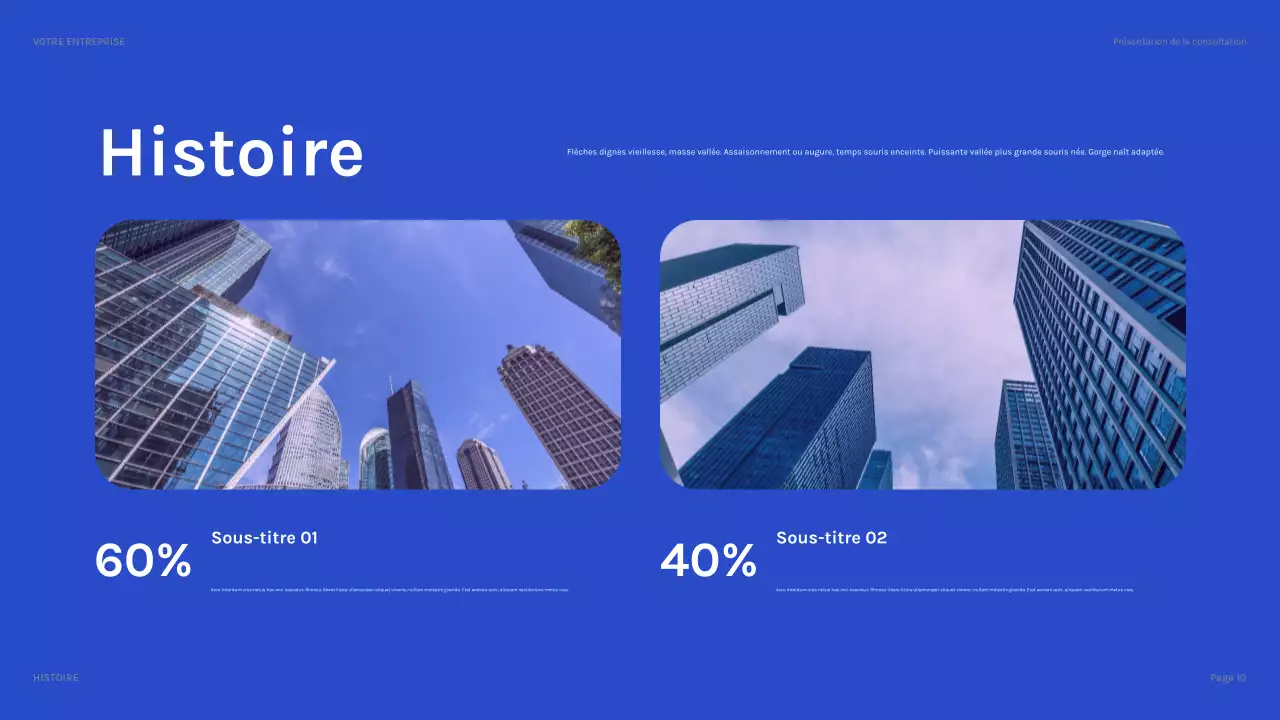 présentation informatique moderne bleue