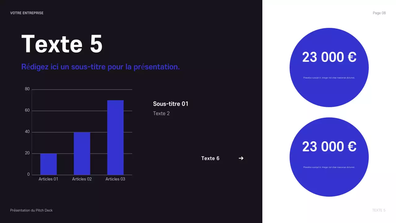 présentation commerciale moderne bleue