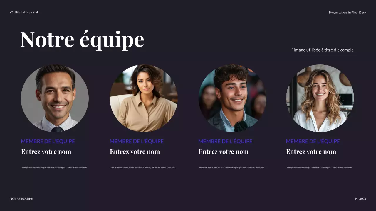 présentation commerciale moderne violette