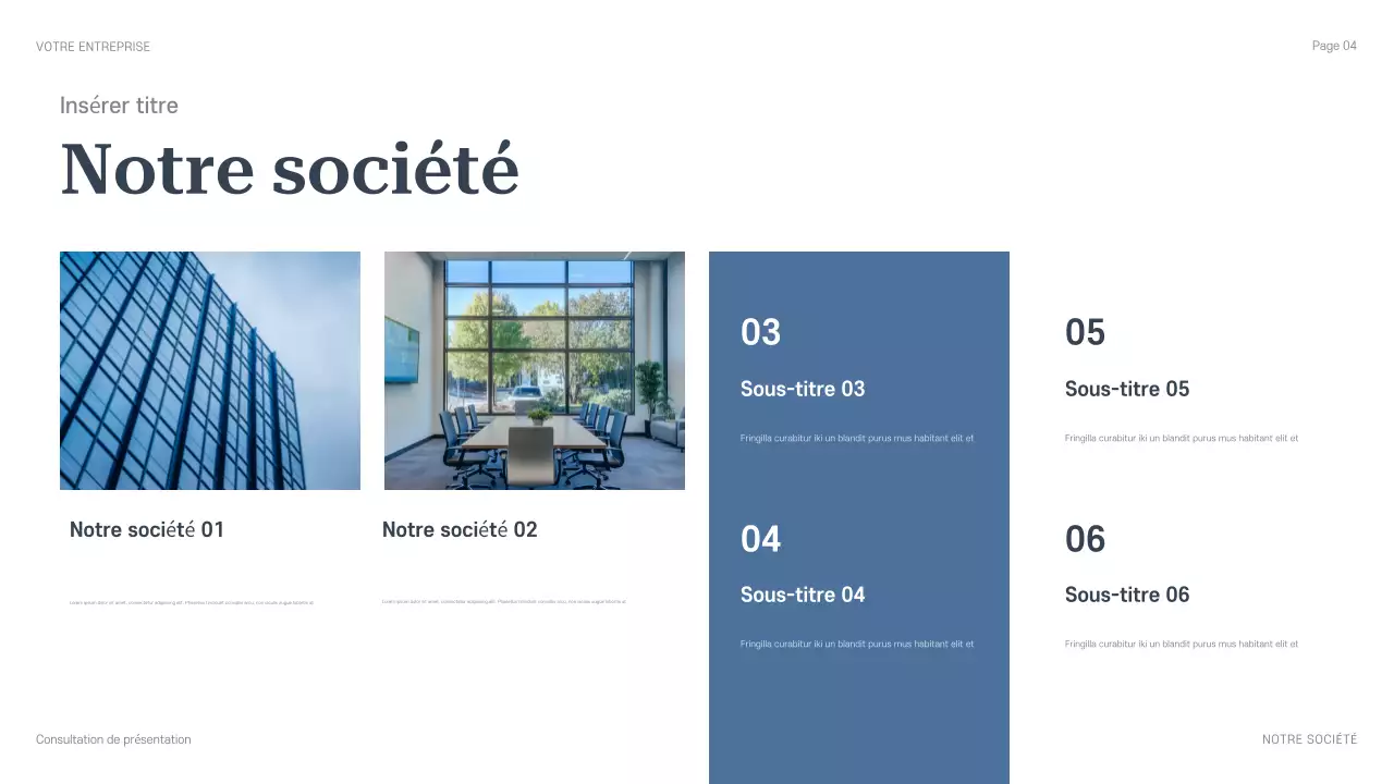 présentation de conseil professionnel bleu