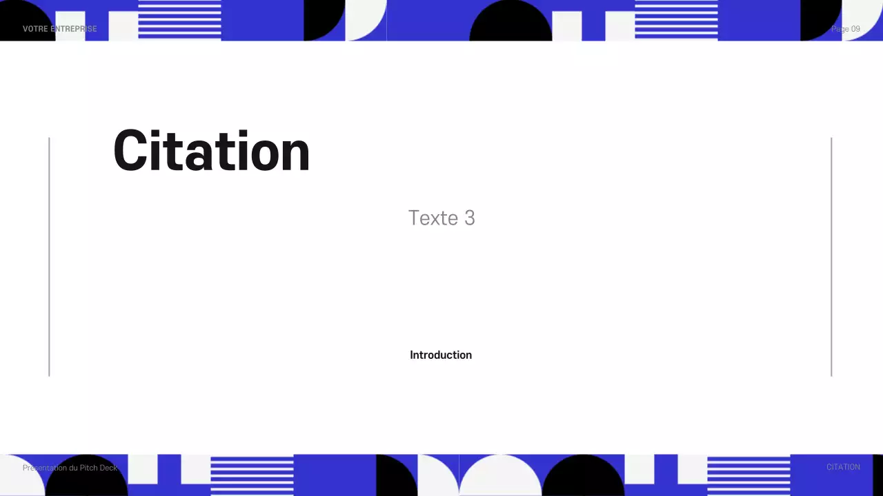 présentation commerciale moderne bleue