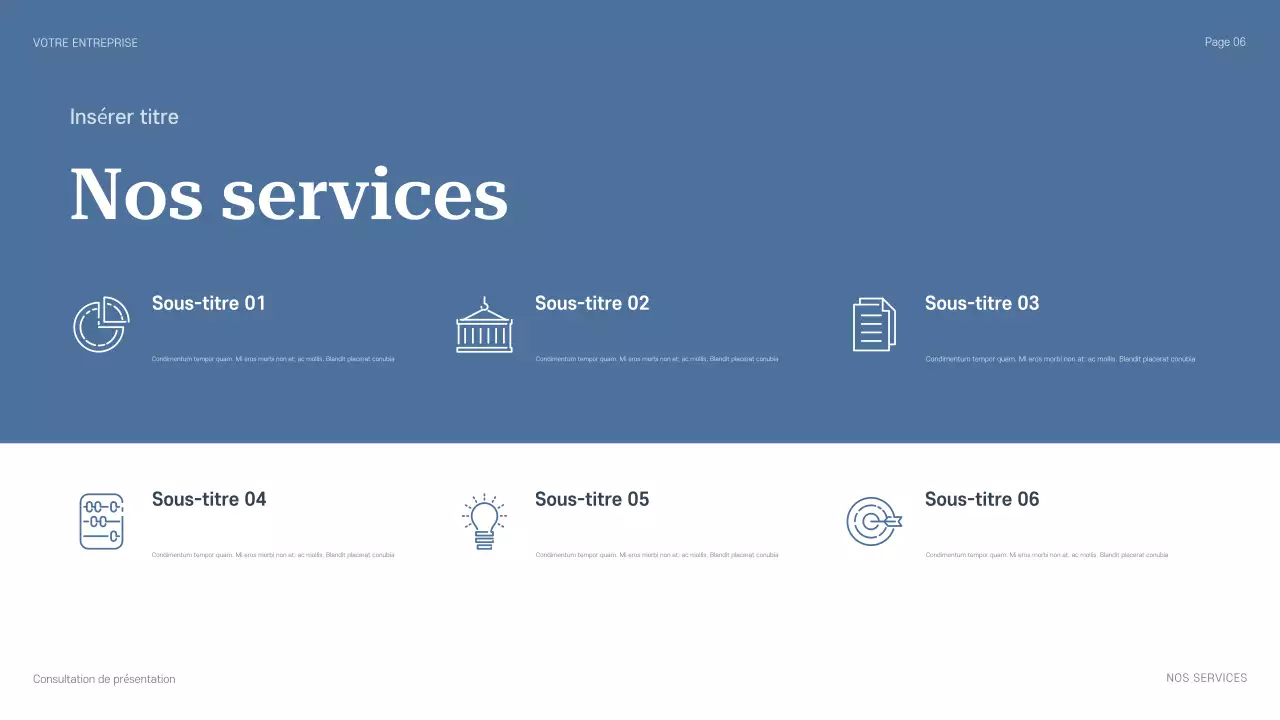 présentation de conseil professionnel bleu