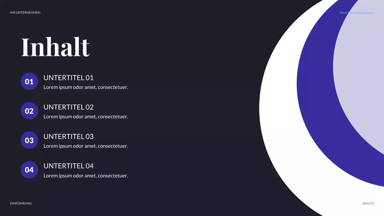 lila moderne Geschäftspräsentation