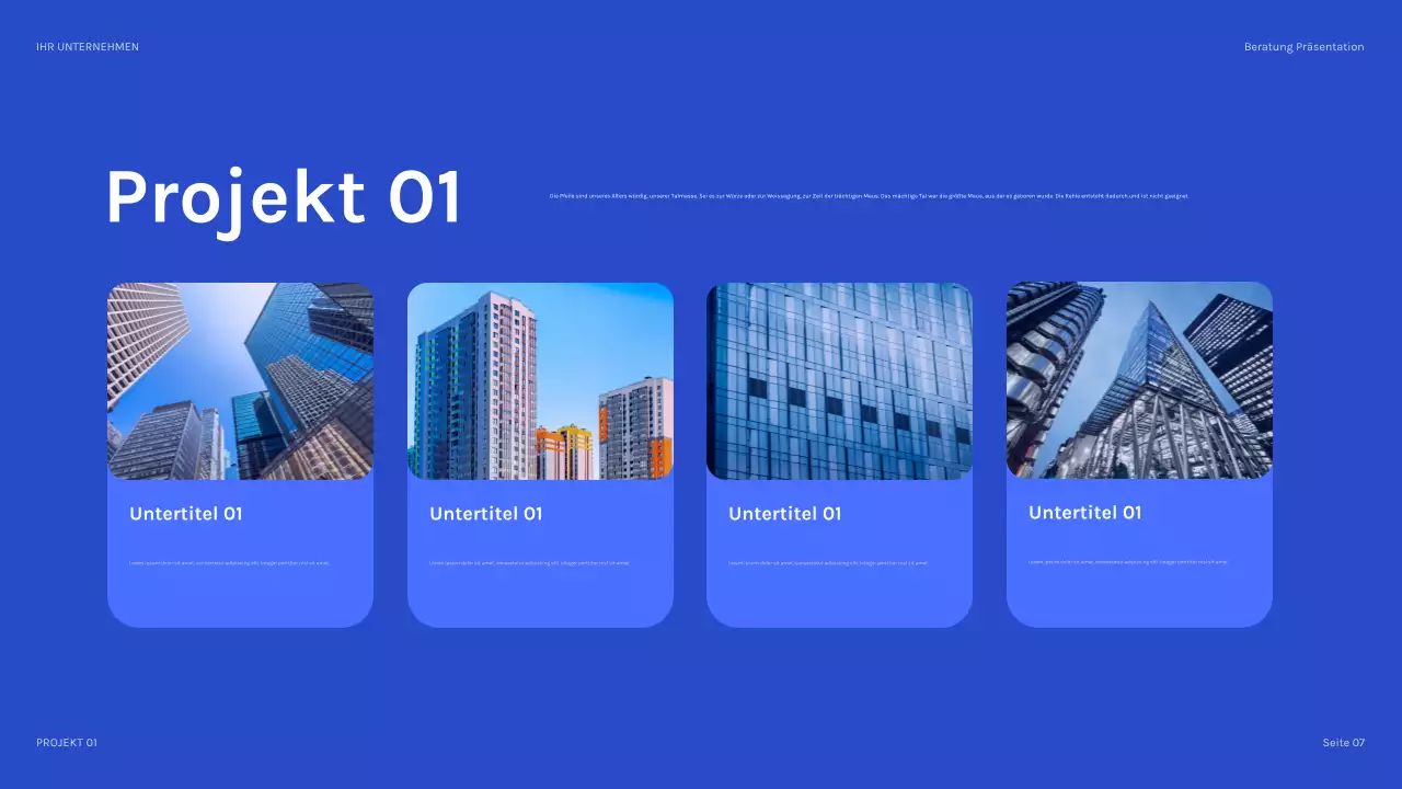 blaue moderne IT-Präsentation