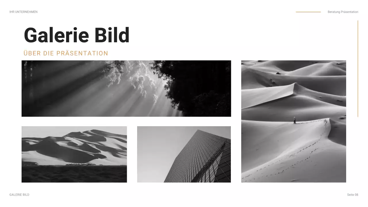 orange moderne geschäftspräsentation