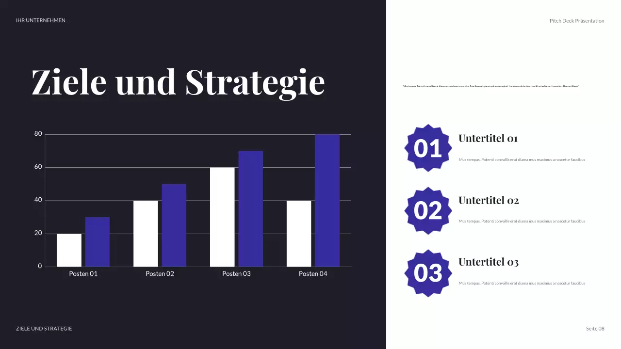 lila moderne Geschäftspräsentation