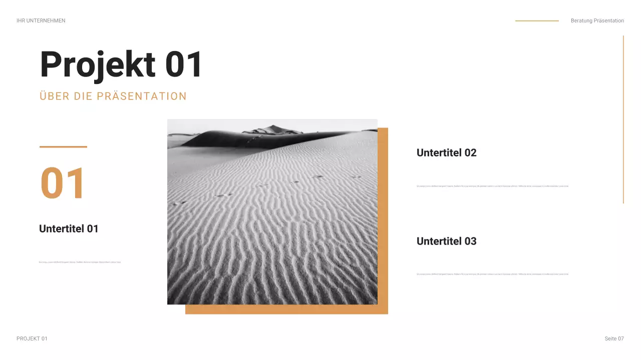 orange moderne geschäftspräsentation