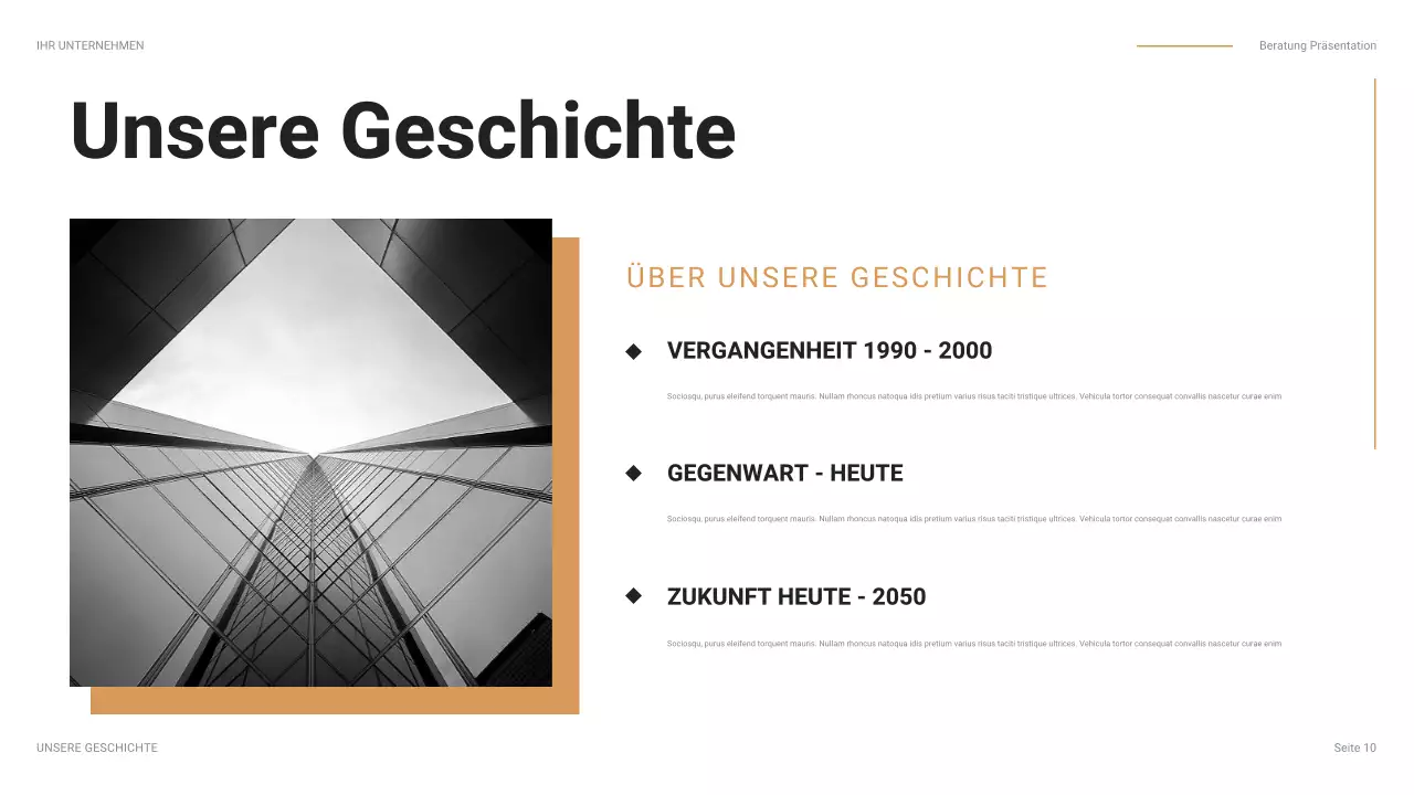 orange moderne geschäftspräsentation