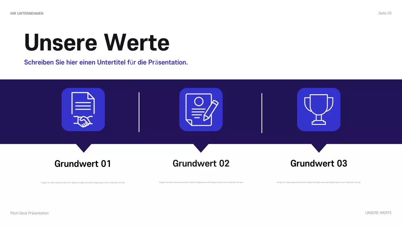blaue moderne geschäftspräsentation