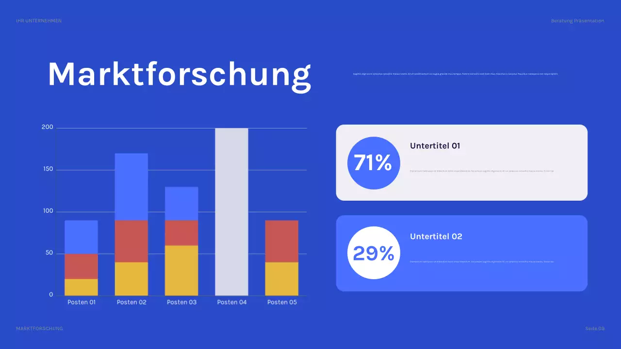 blaue moderne IT-Präsentation