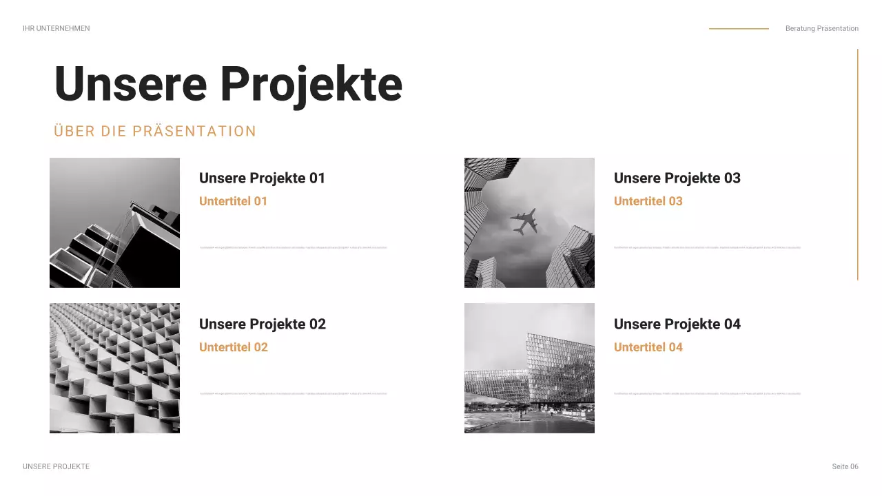 orange moderne geschäftspräsentation