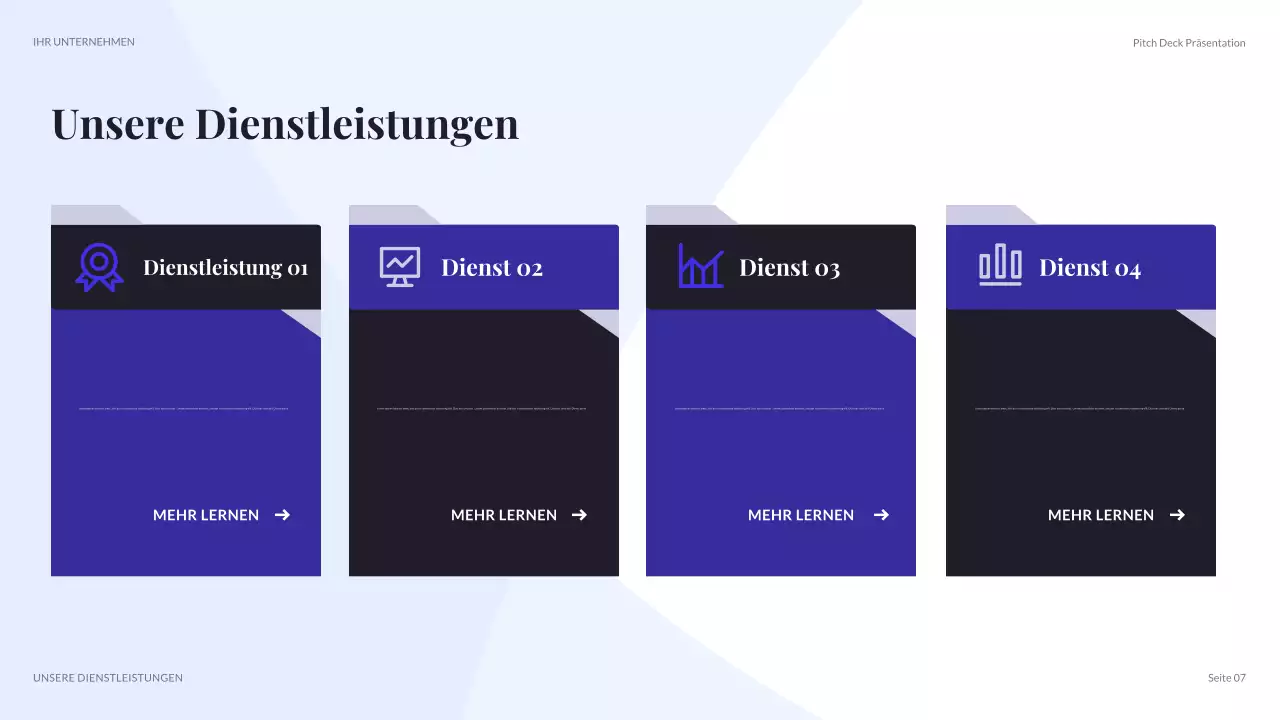 lila moderne Geschäftspräsentation