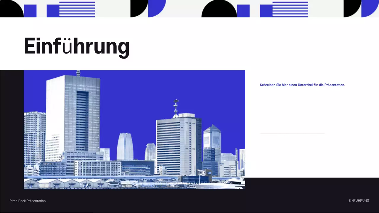 blaue moderne geschäftspräsentation