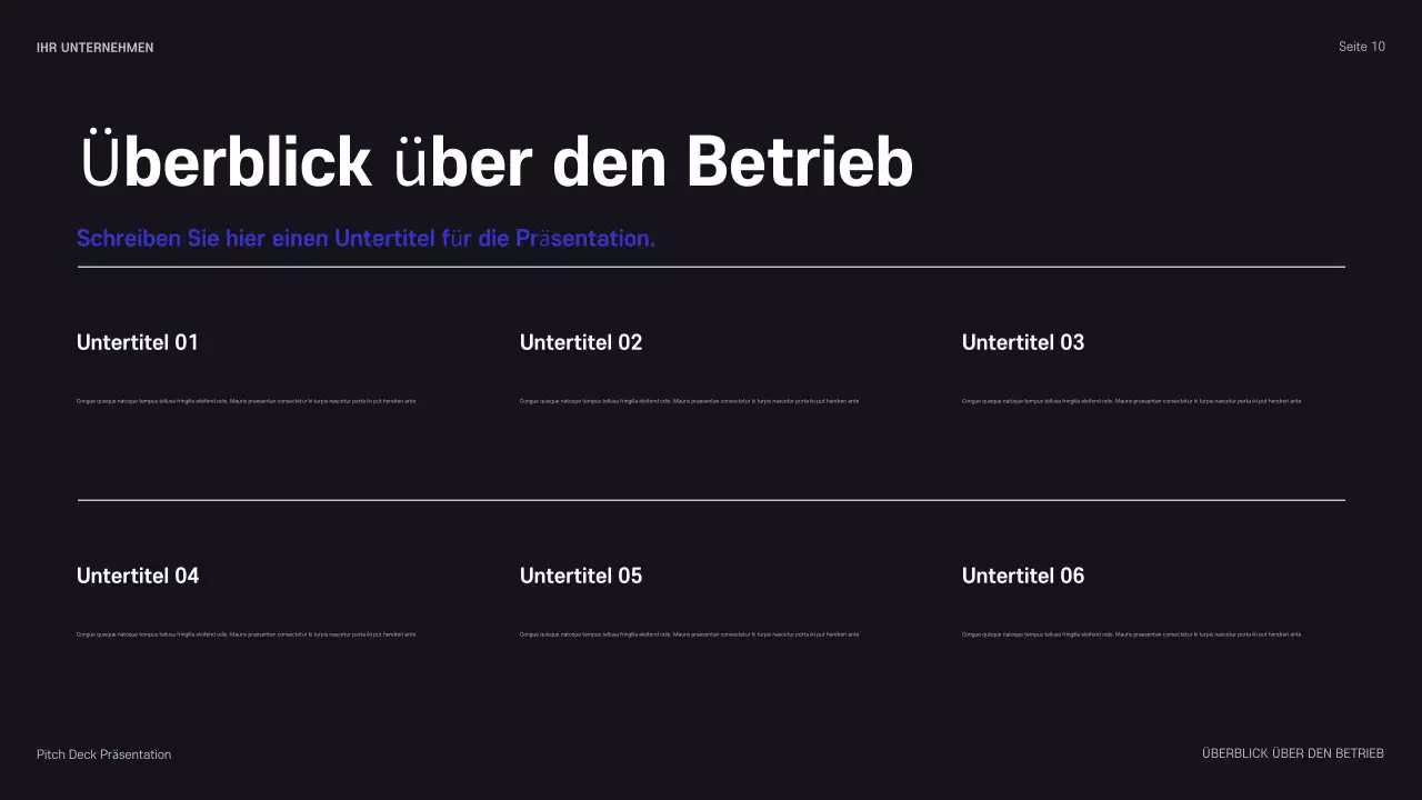 blaue moderne geschäftspräsentation
