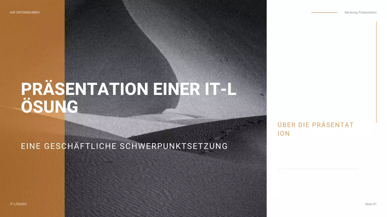 orange moderne geschäftspräsentation