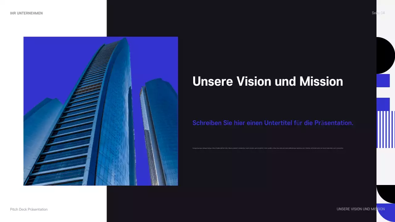 blaue moderne geschäftspräsentation