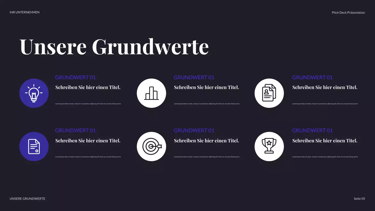 lila moderne Geschäftspräsentation