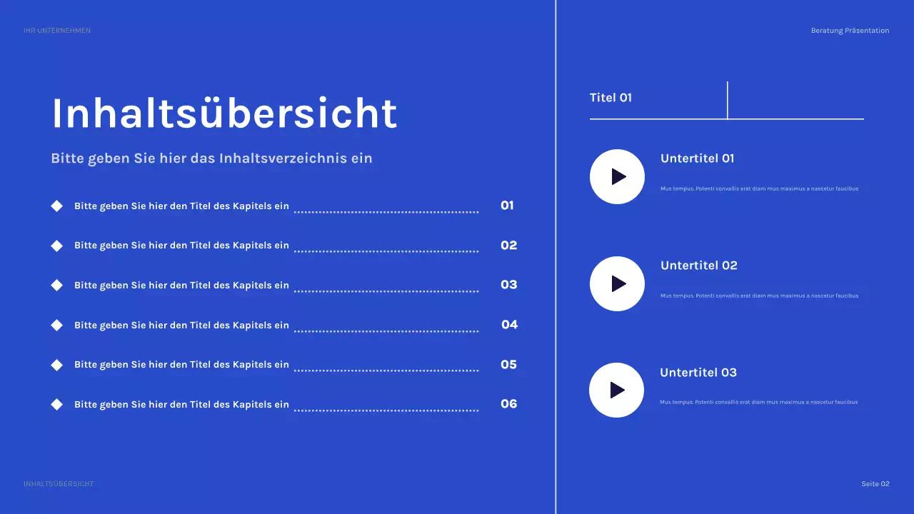 blaue moderne IT-Präsentation
