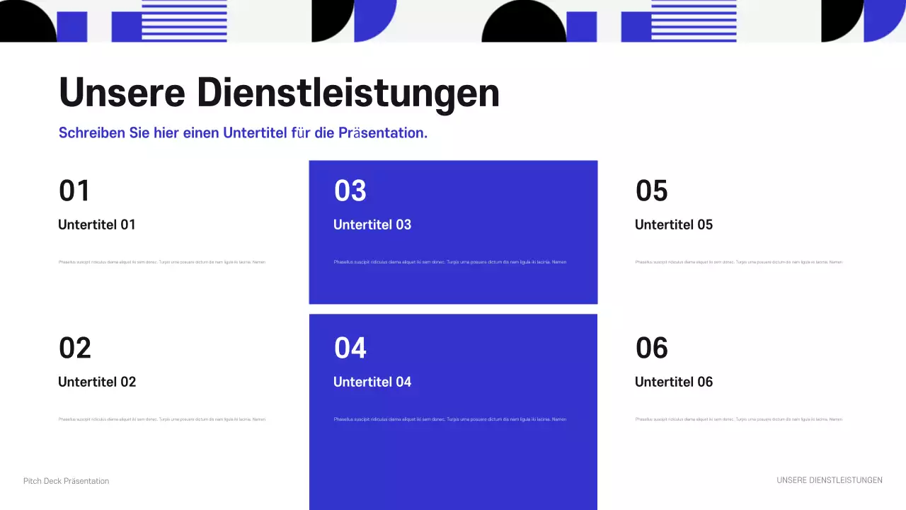 blaue moderne geschäftspräsentation