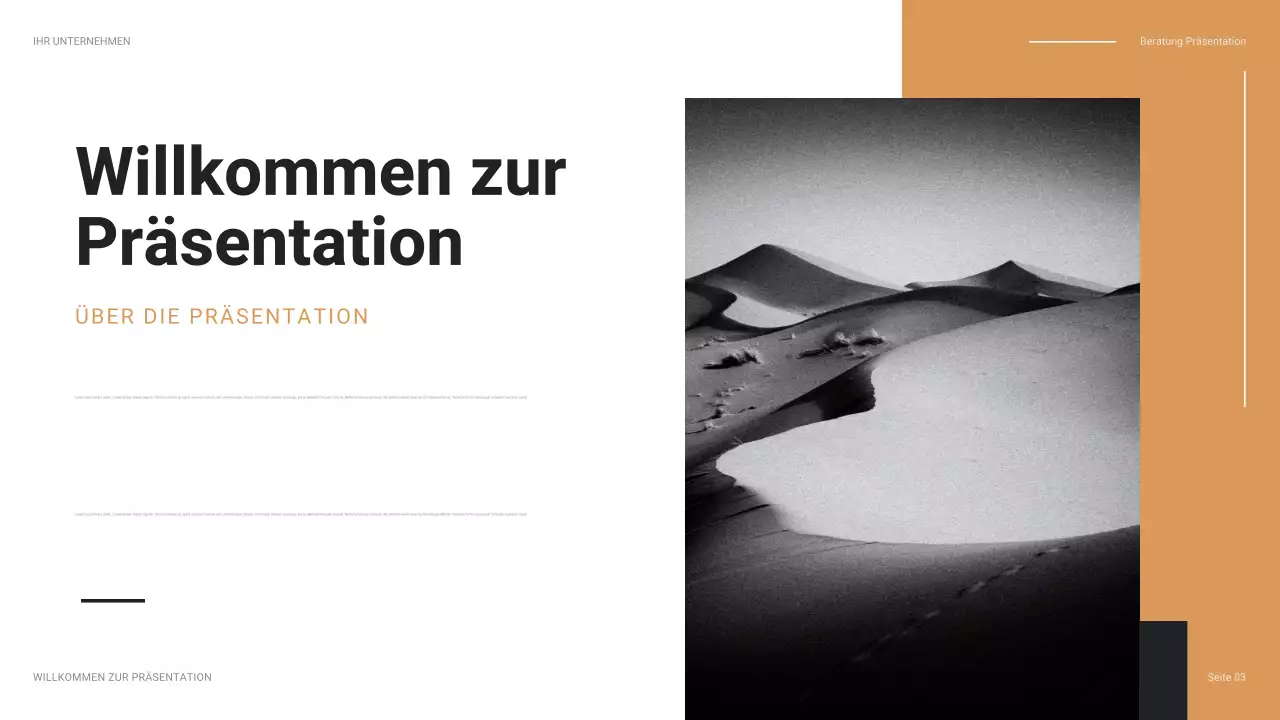 orange moderne geschäftspräsentation