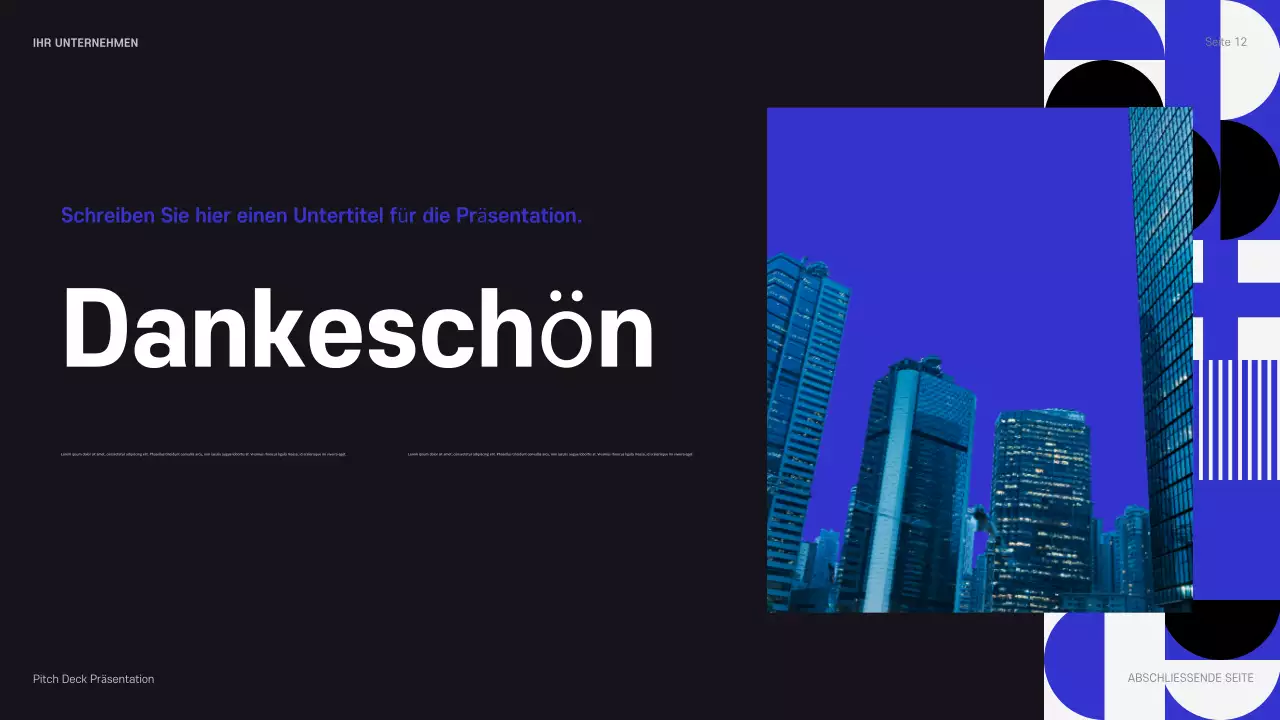 blaue moderne geschäftspräsentation