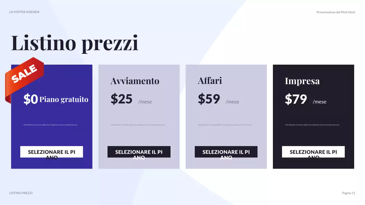 presentazione aziendale moderna viola