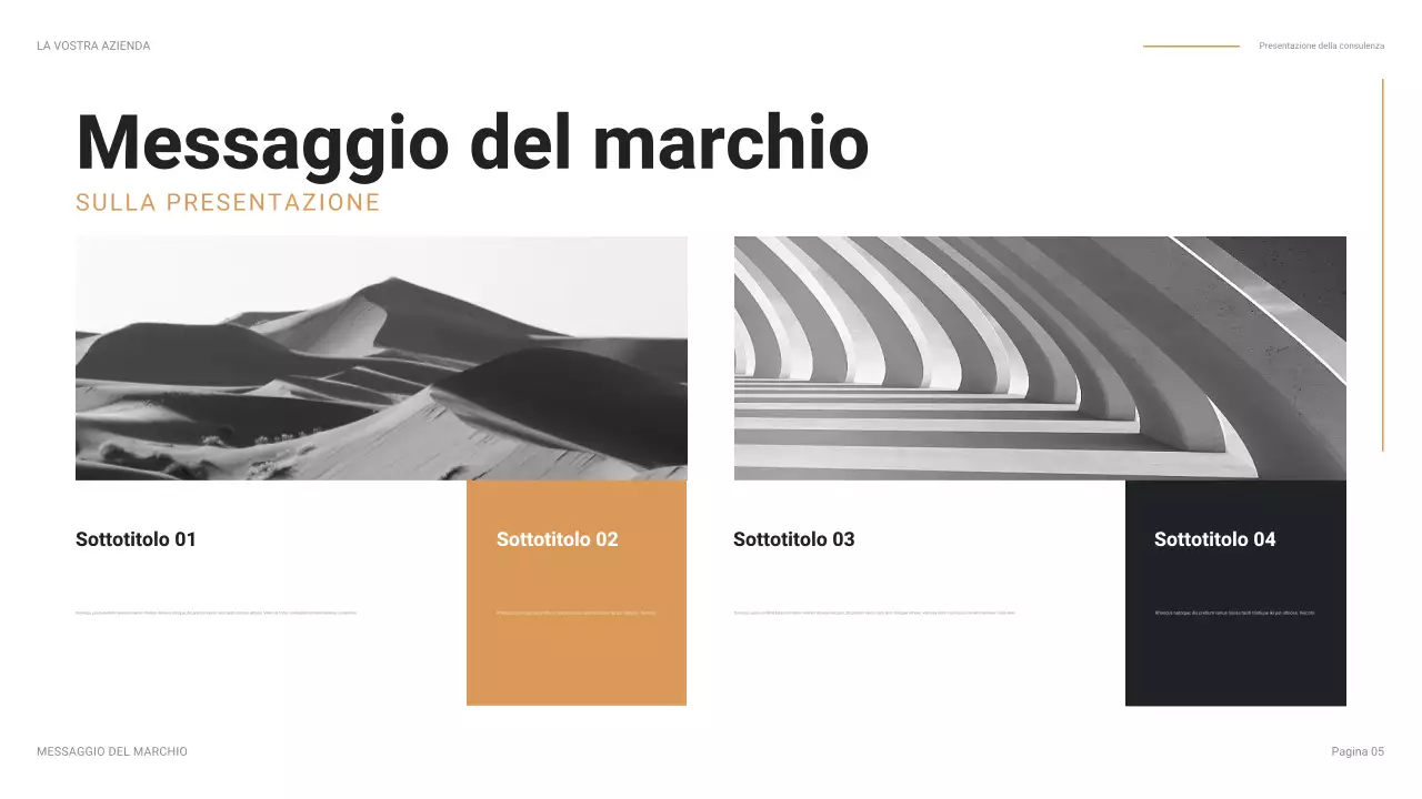 presentazione aziendale moderna arancione