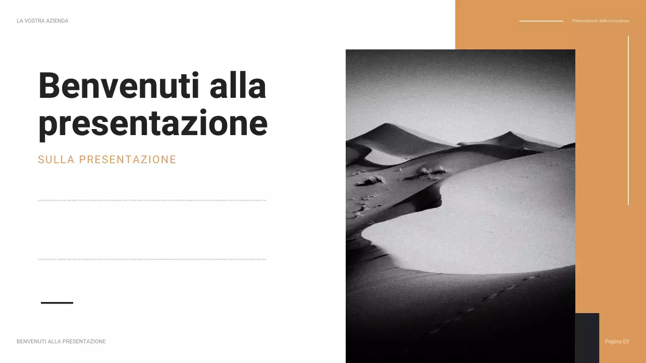 presentazione aziendale moderna arancione