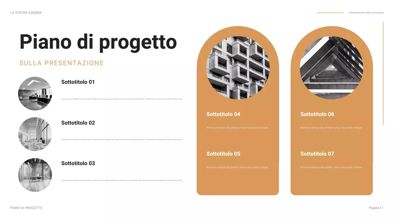 presentazione aziendale moderna arancione