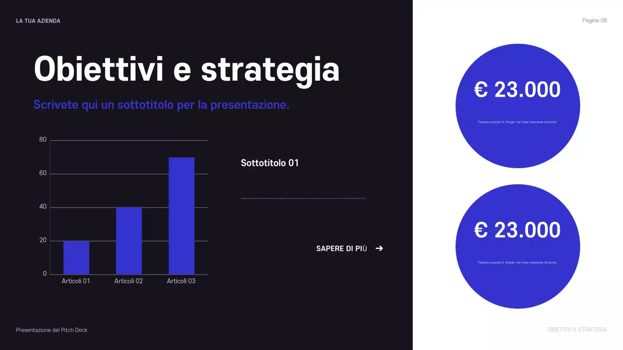 presentazione aziendale moderna blu