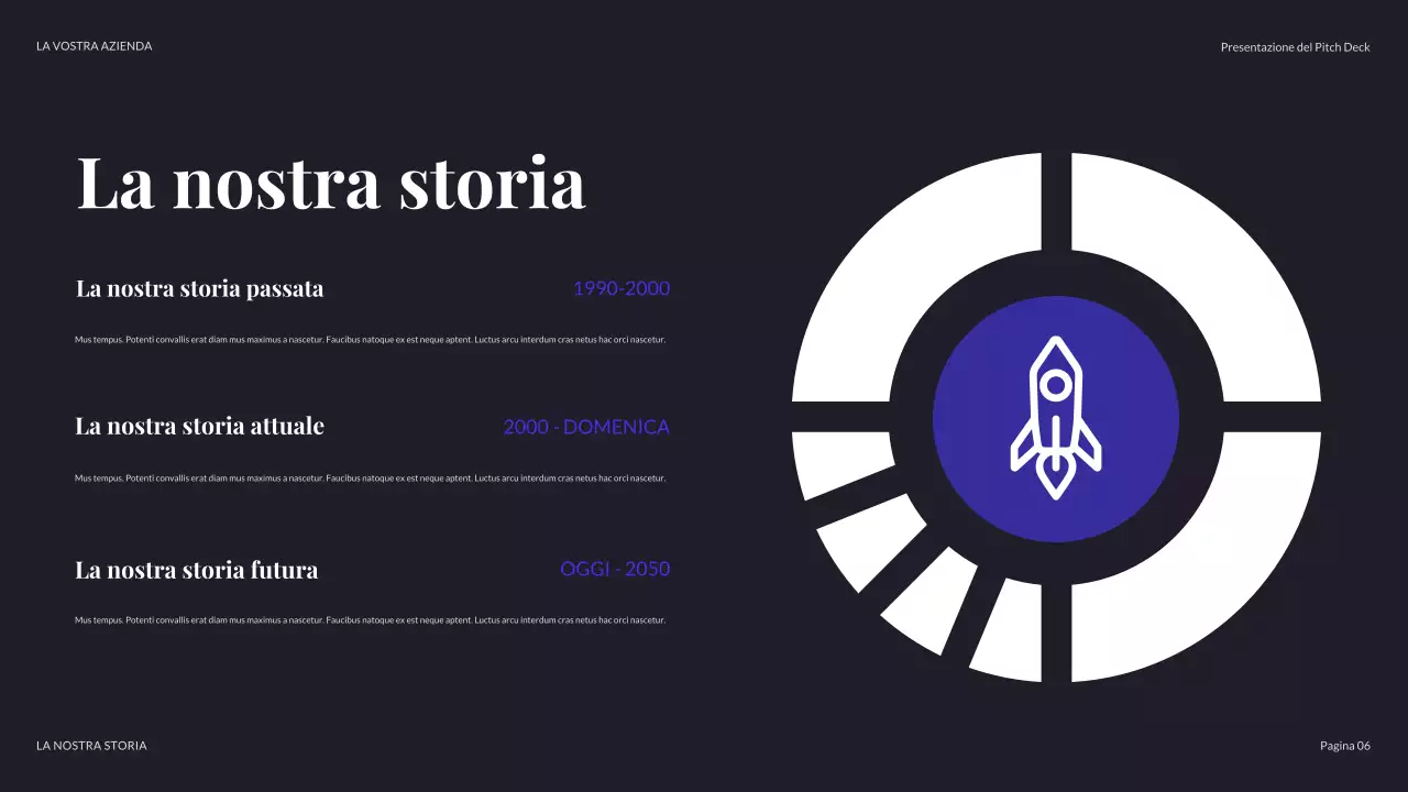 presentazione aziendale moderna viola