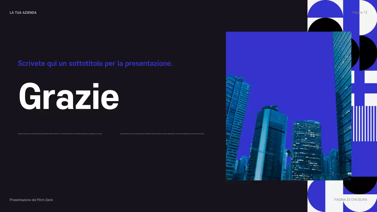 presentazione aziendale moderna blu