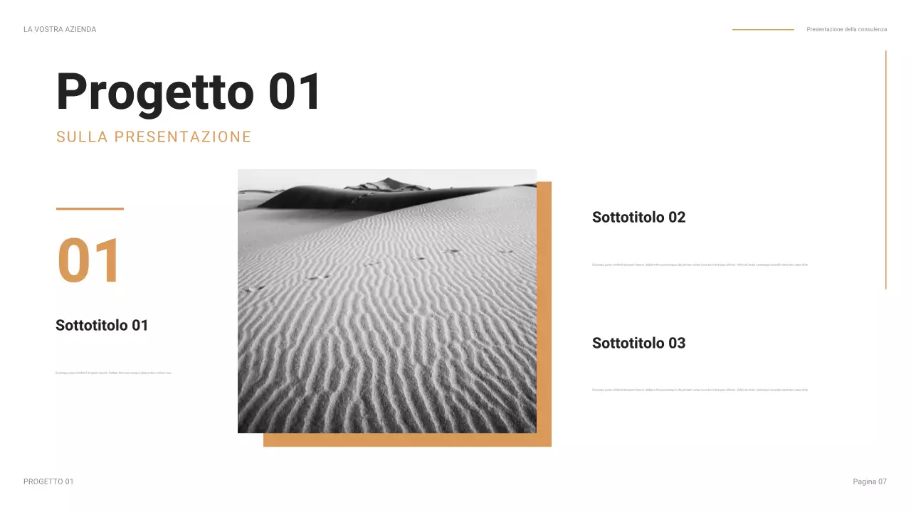 presentazione aziendale moderna arancione