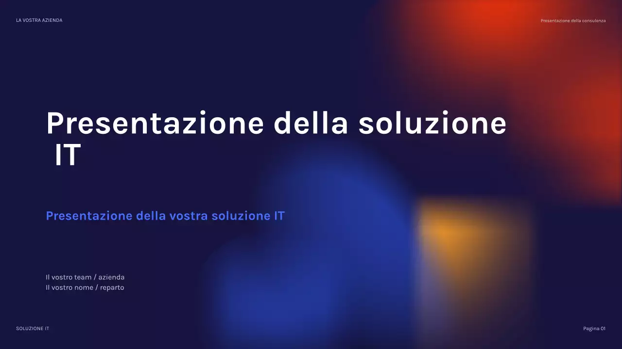 presentazione IT moderna blu