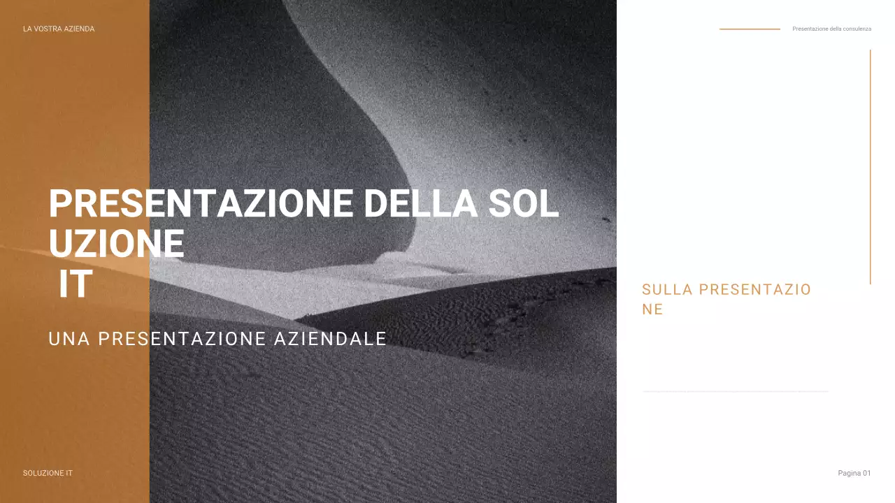 presentazione aziendale moderna arancione