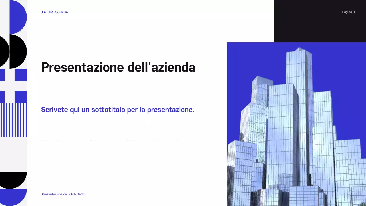 presentazione aziendale moderna blu