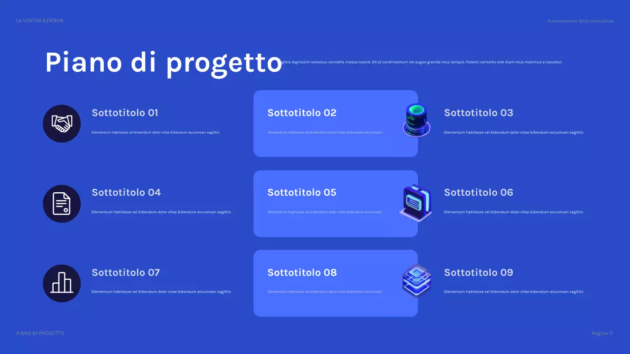 presentazione IT moderna blu