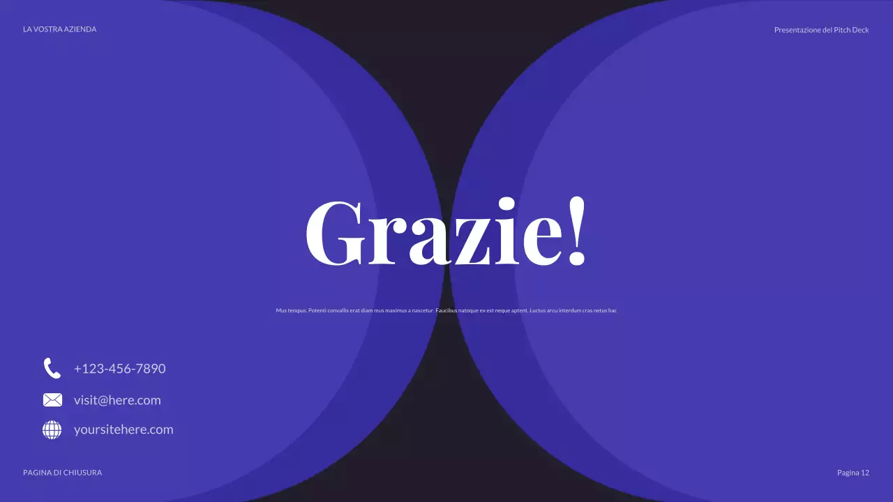 presentazione aziendale moderna viola