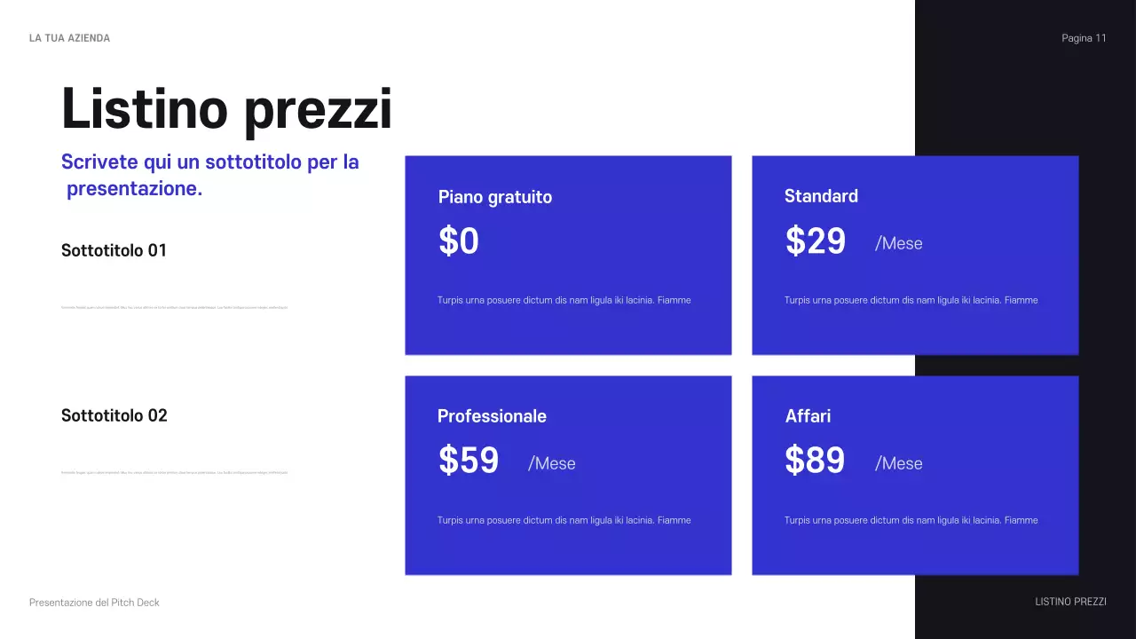 presentazione aziendale moderna blu