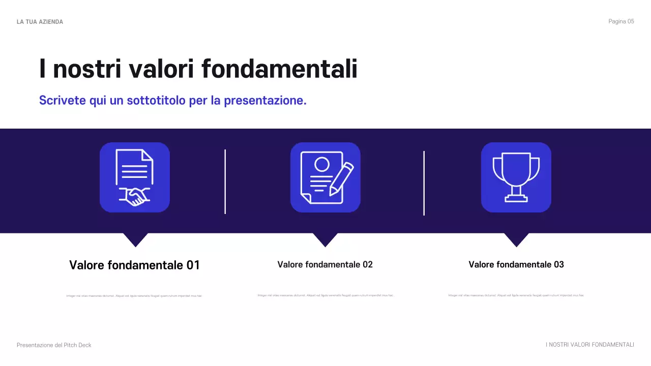 presentazione aziendale moderna blu