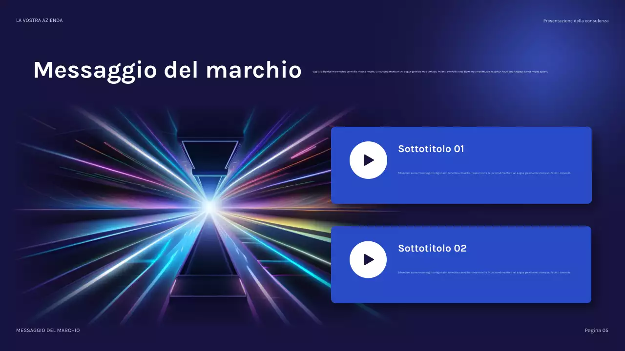 presentazione IT moderna blu