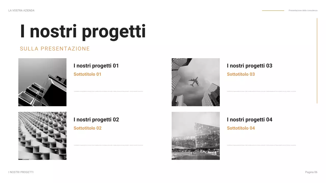 presentazione aziendale moderna arancione