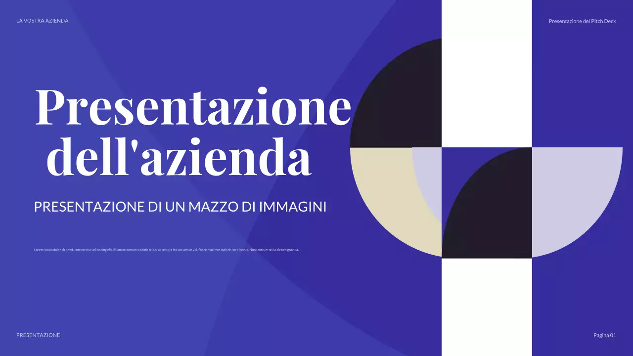 presentazione aziendale moderna viola