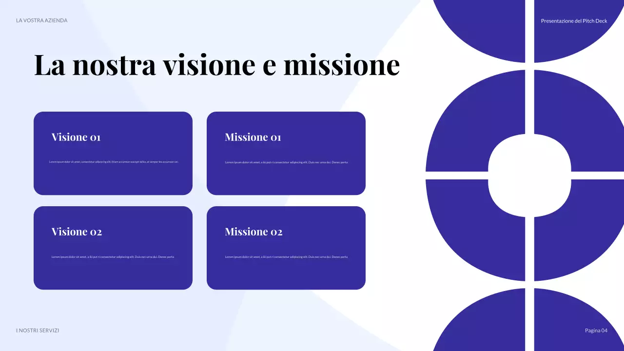 presentazione aziendale moderna viola